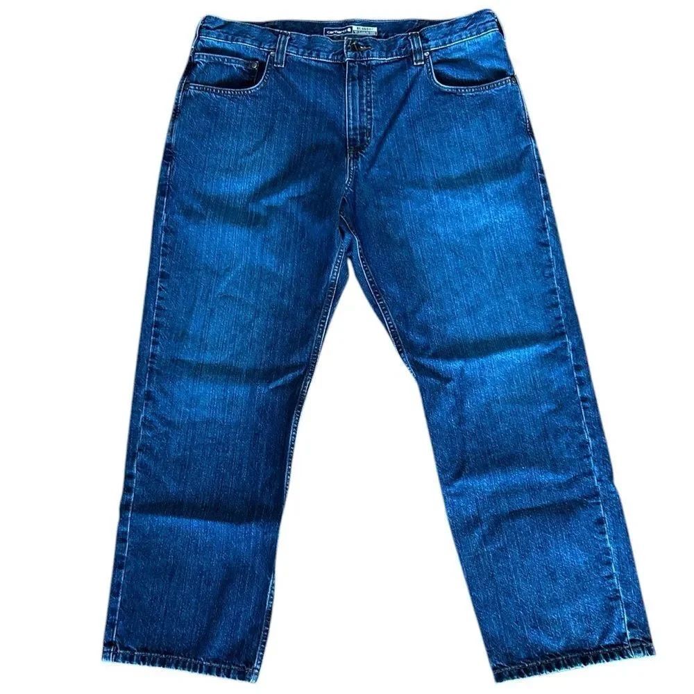 Carhartt Mens Blue Denim Relaxed Fit Jeans